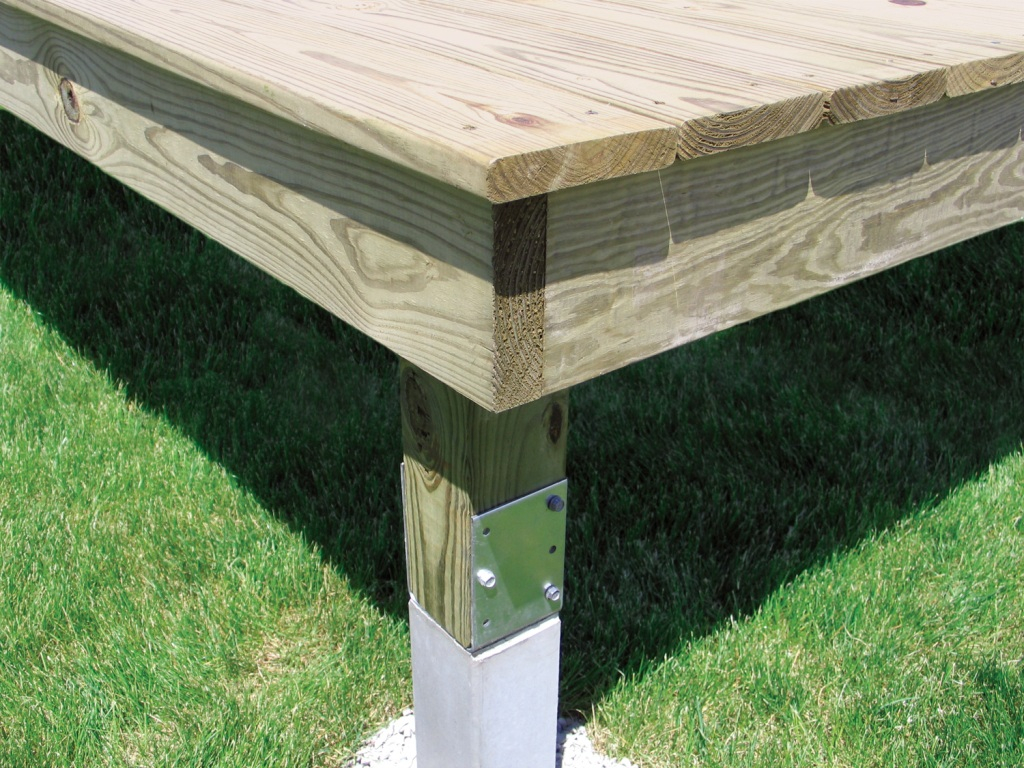 4x6 post base concrete